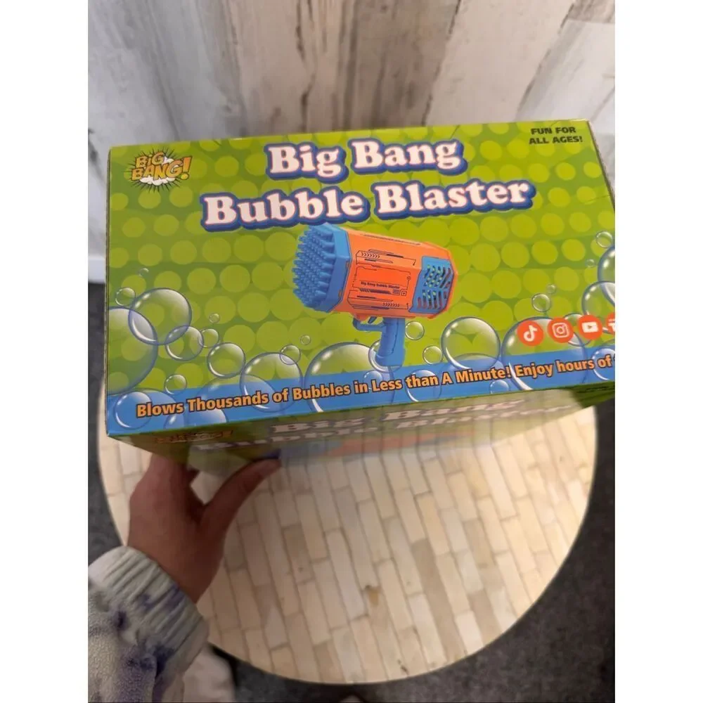 Big Bang Bubble Blaster Toy Bubble Gun With Tray Solution Included